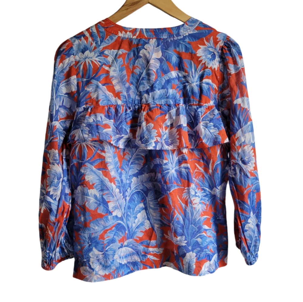 J.CREW Rio Ruffle Bust Lightweight Pullover Small - Picture 2 of 4